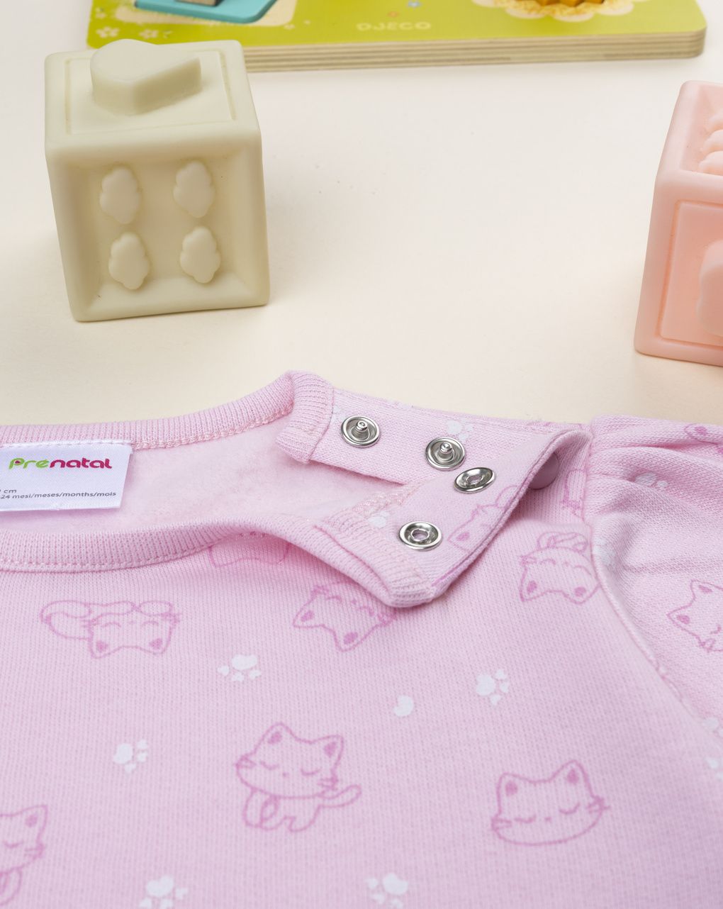 Pigiama felpato bimba rosa gatti