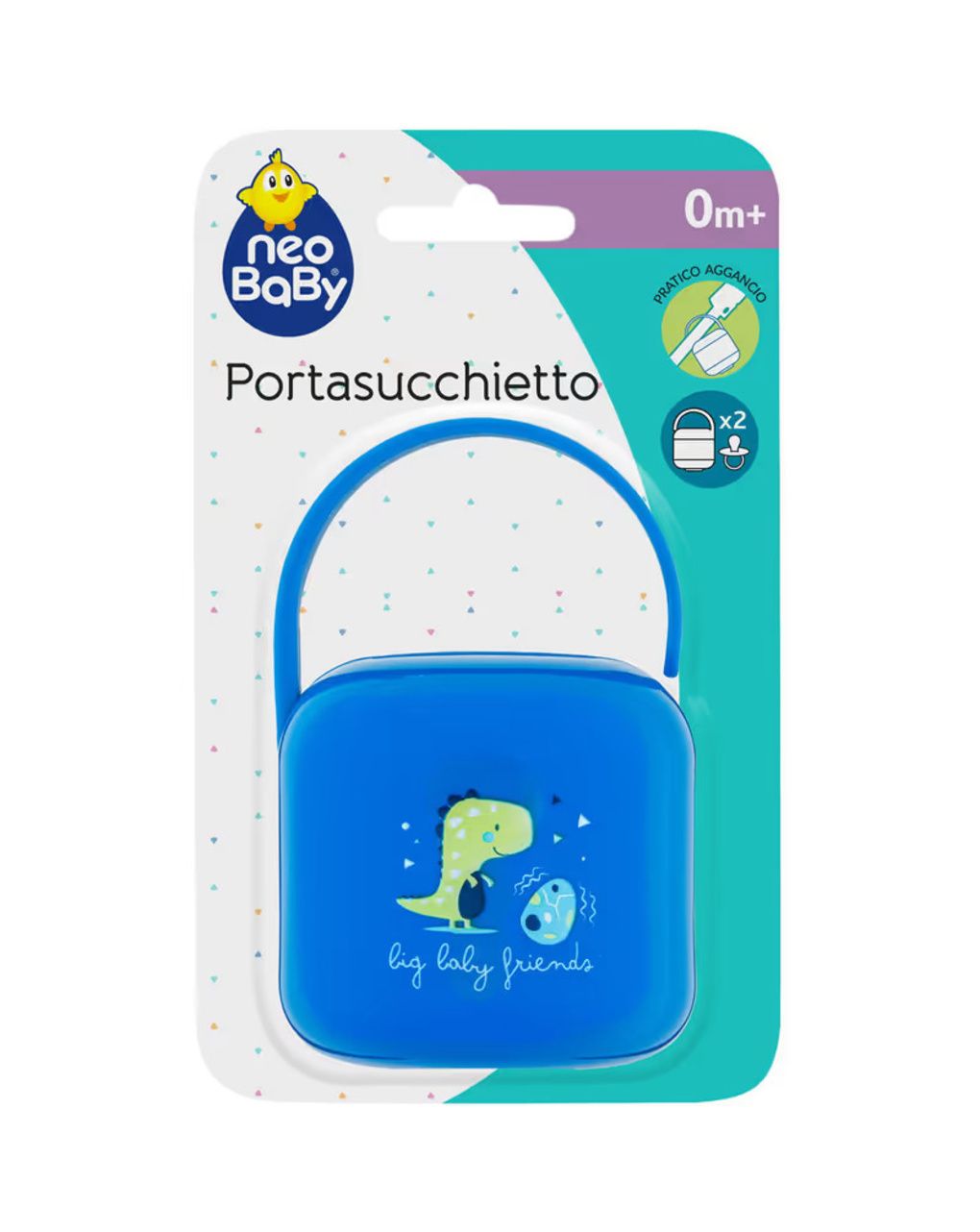 Portasucchietto dino blu - neo baby