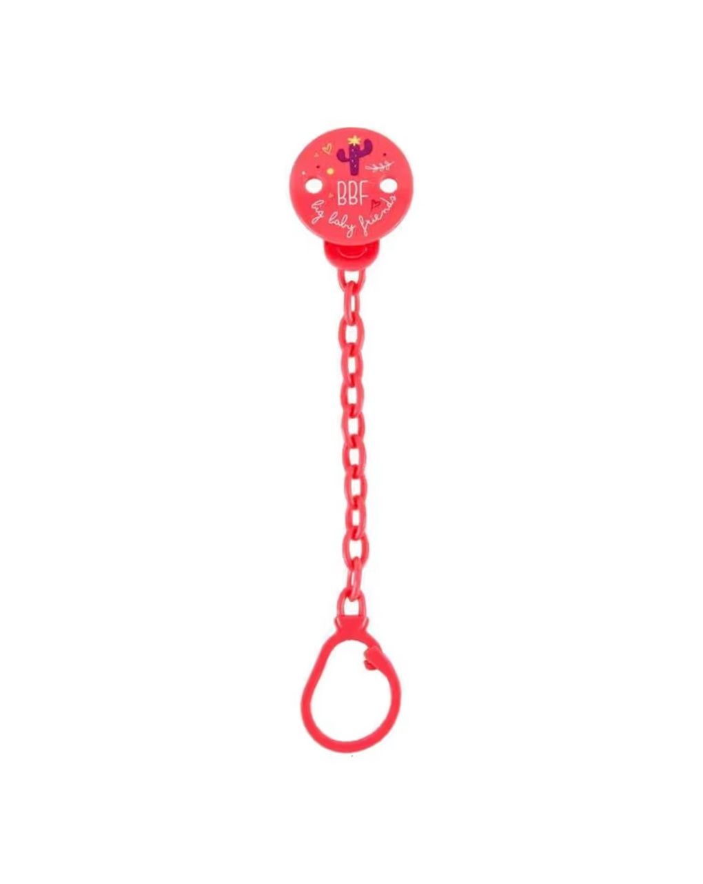 Clip salvasucchietto con catenella  - rosa - neo baby