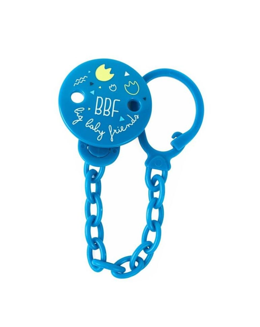 Clip salvasucchietto con catenella - blu - neo baby