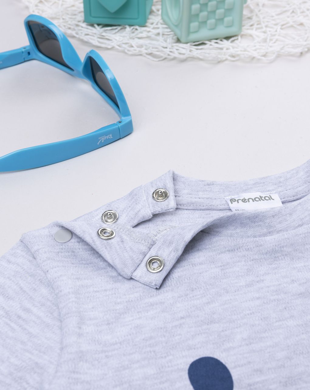 Maglia pigiama bimbo grigio stampa