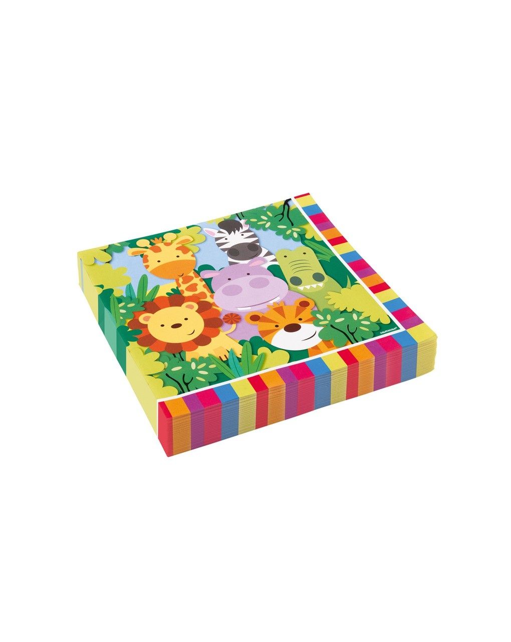 Tovagliolo carta 33x33 cm - 20 pezzi - animali della giungla