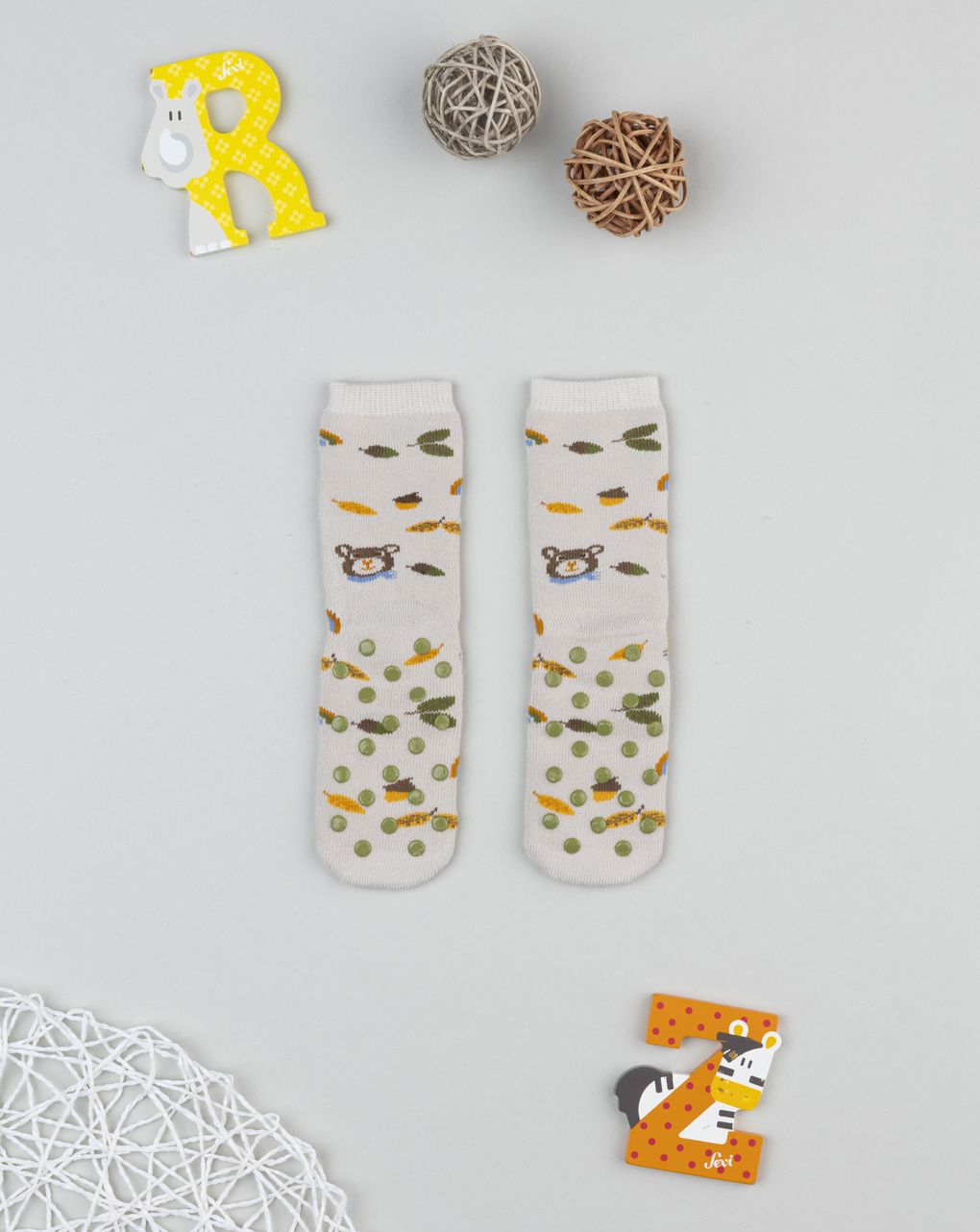 Antiscivolo bimbo beige "wood"