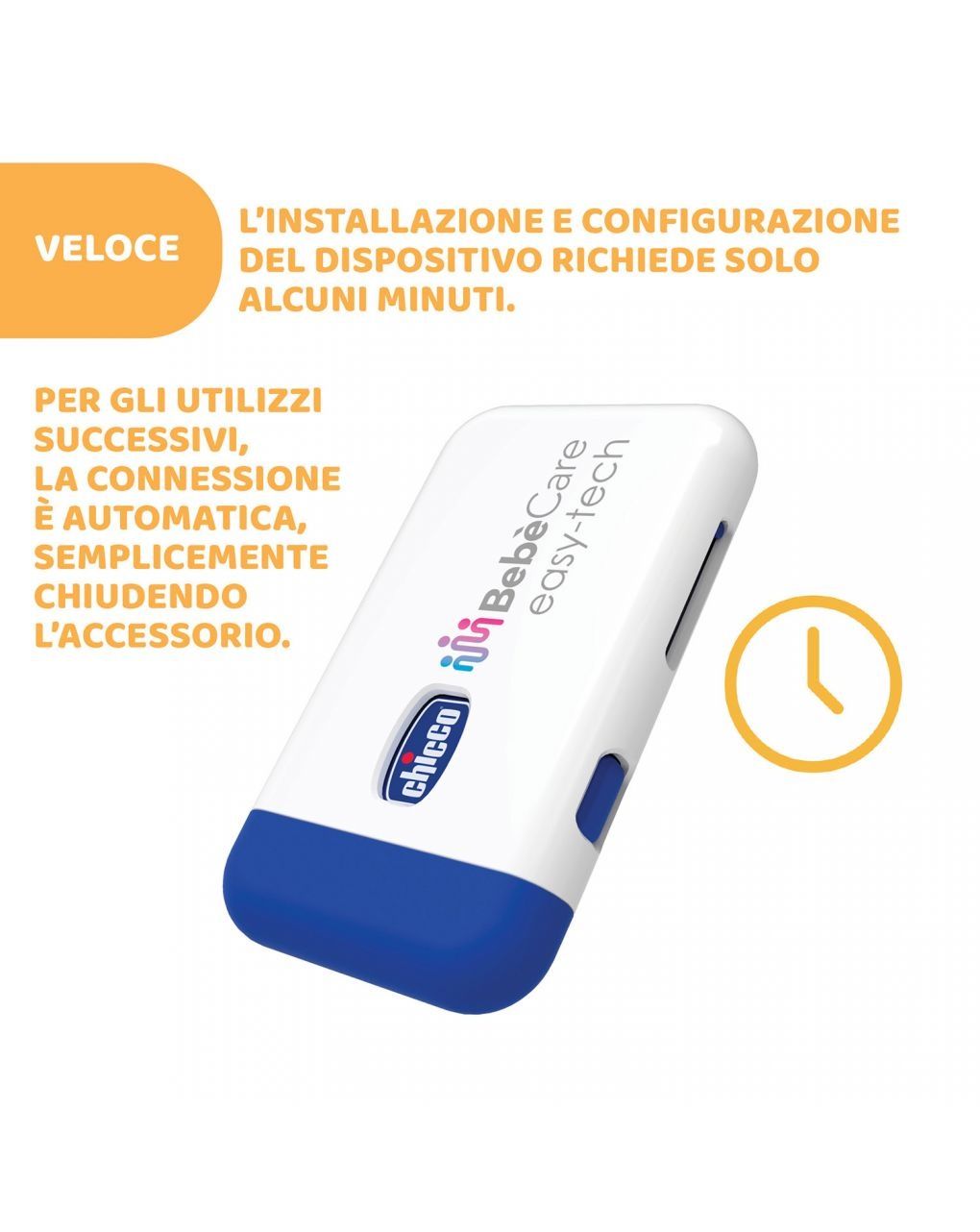 Sistema anti abbandono universale bebècare easy-tec - chicco