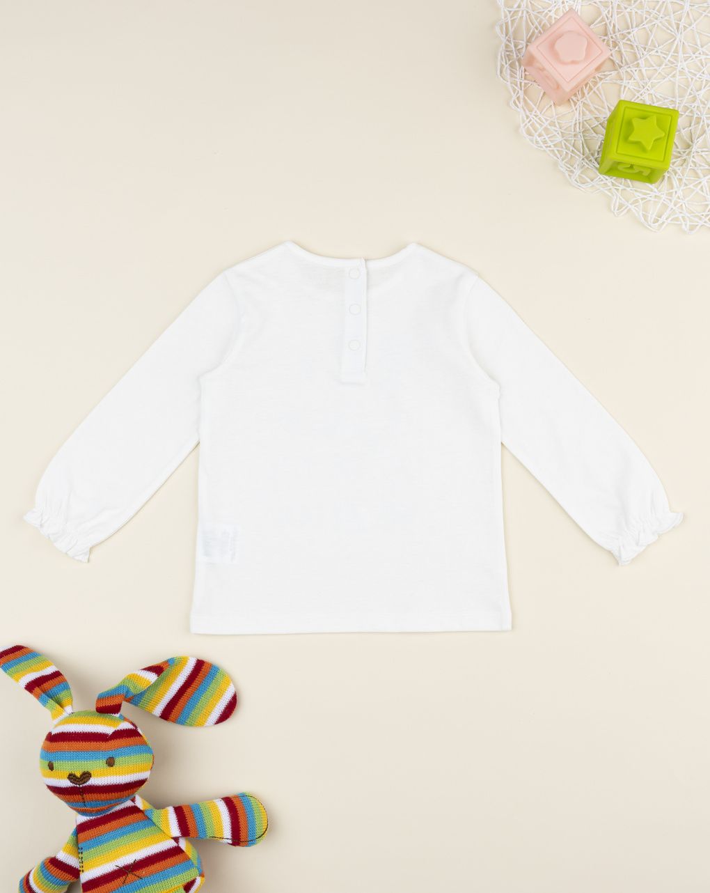T-shirt bimba bianca stampata