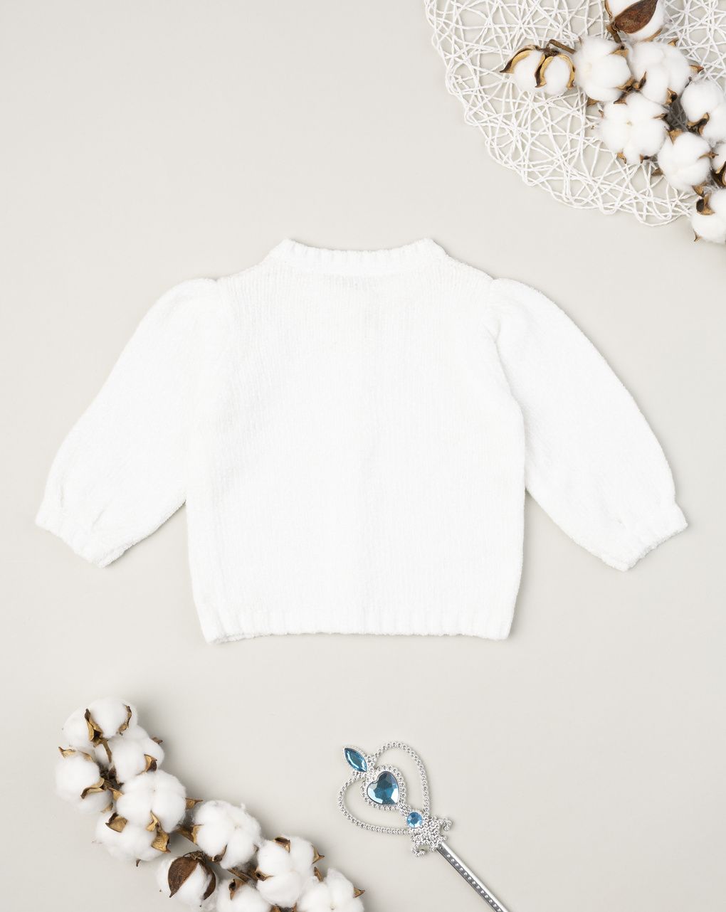 Cardigan bimba bianco