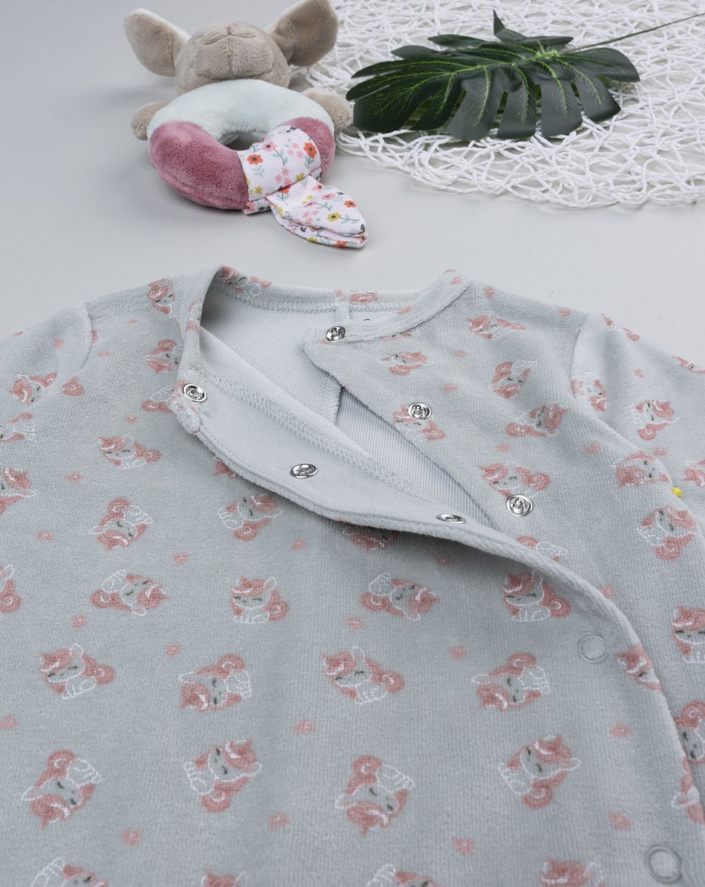 Tutina neonata verde unicorni allover