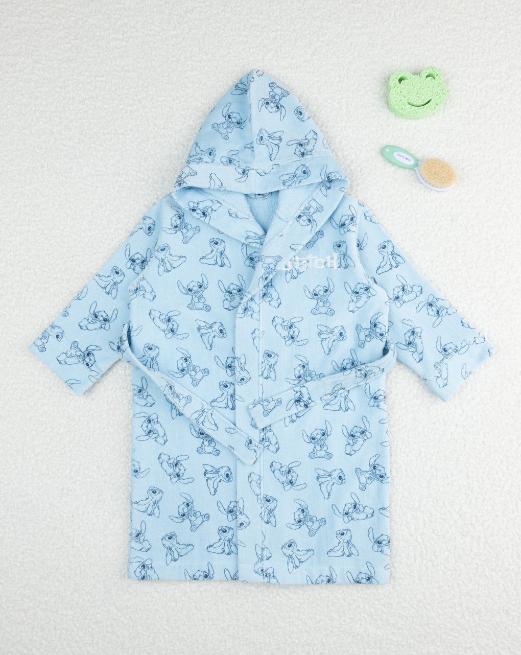 Accappatoio bimbo ciniglia stitch