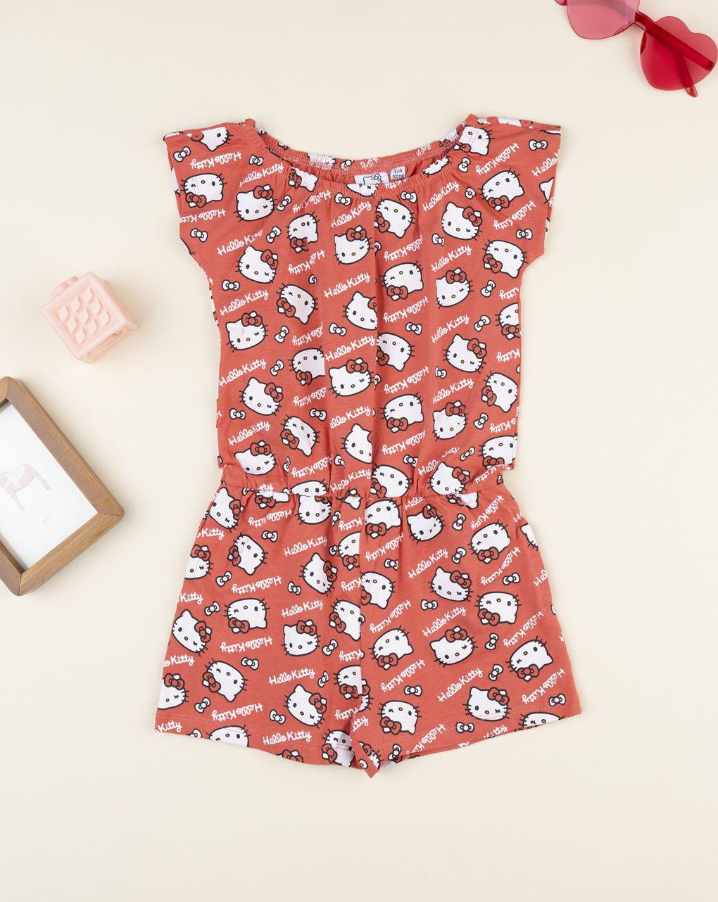 Jumpsuit bambina hello kitty corallo