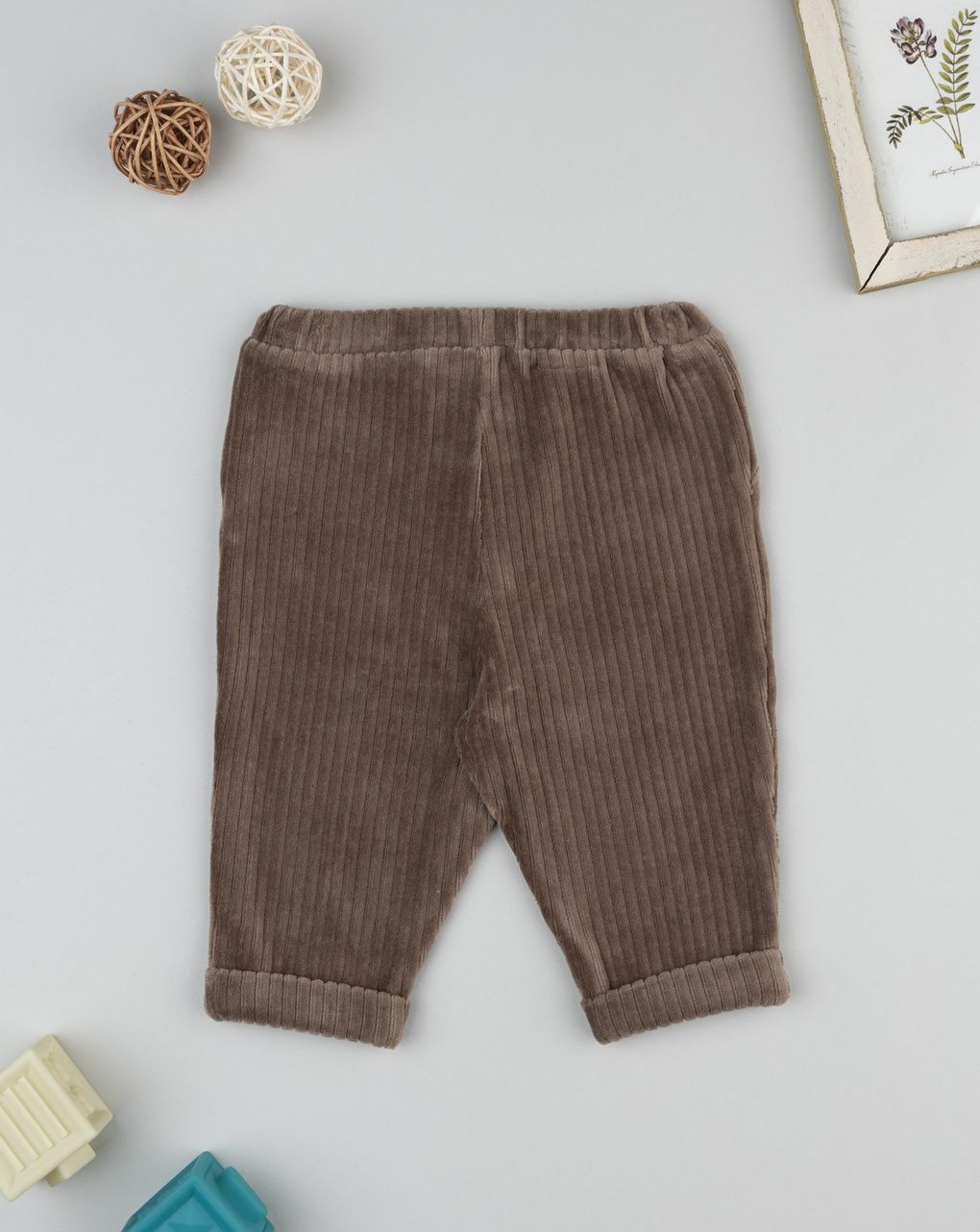Pantalone ciniglia bimbo marrone a coste