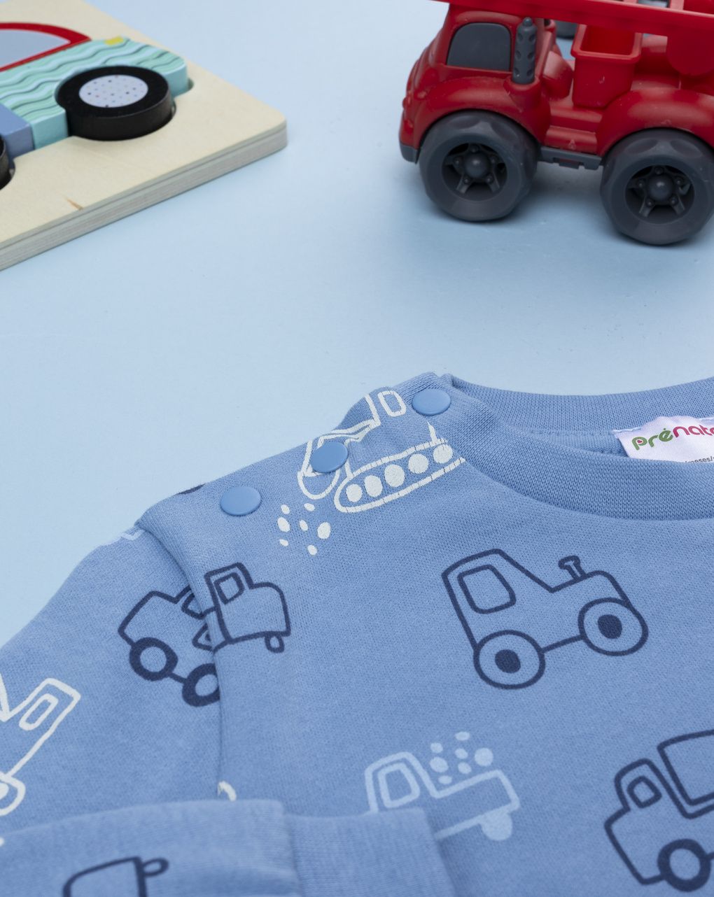 Pigiama bimbo azzurro stampato