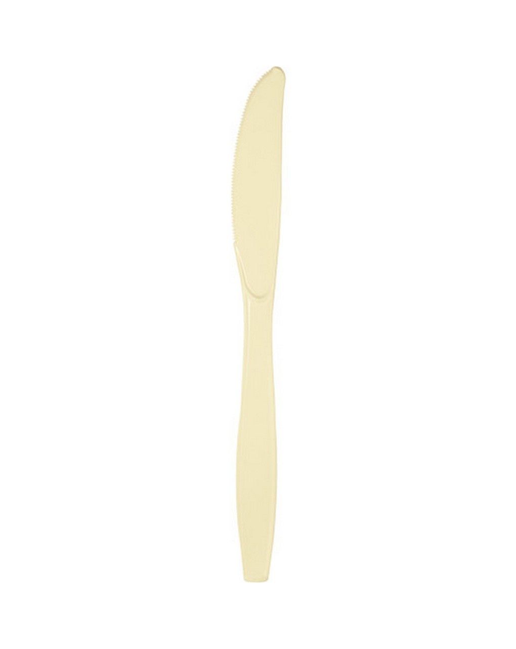 Coltello plastica 17 cm - 24 pezzi - avorio