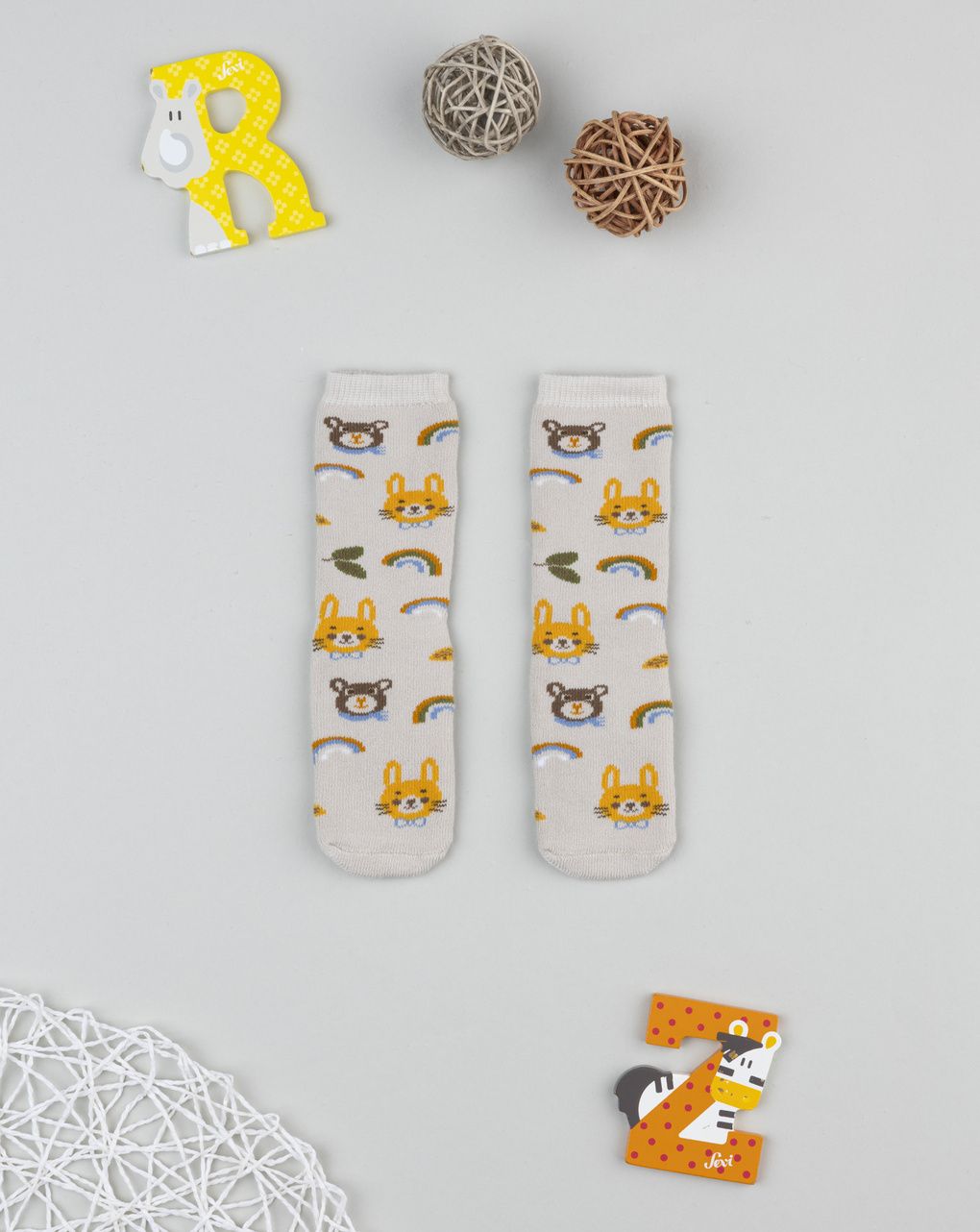 Antiscivolo bimbo beige "wood"