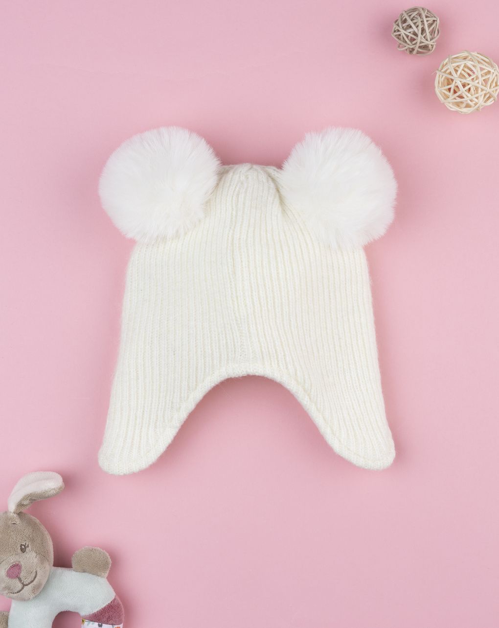 Cappello bambina panna minnie