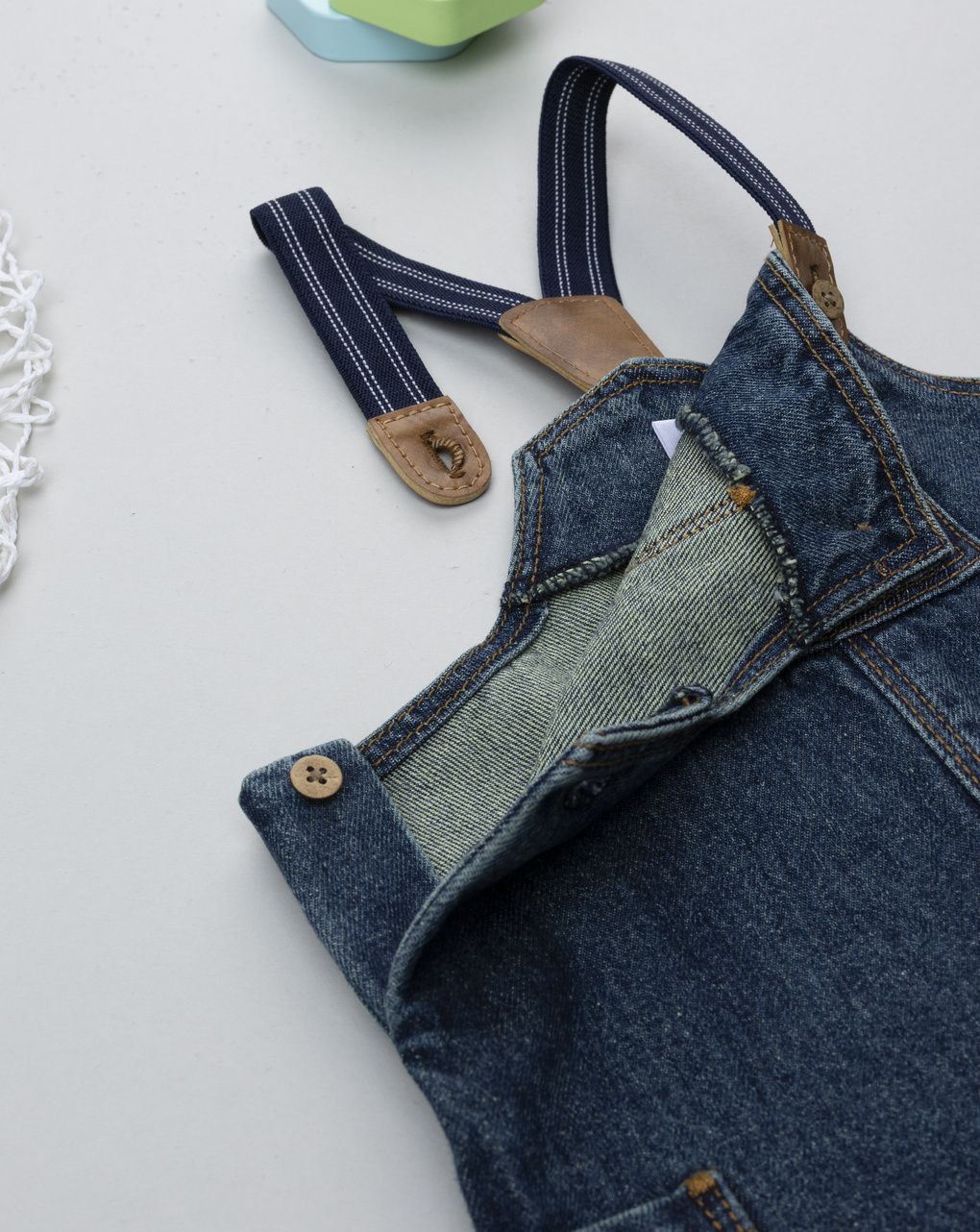 Salopette denim bimbo con bretelle apribili