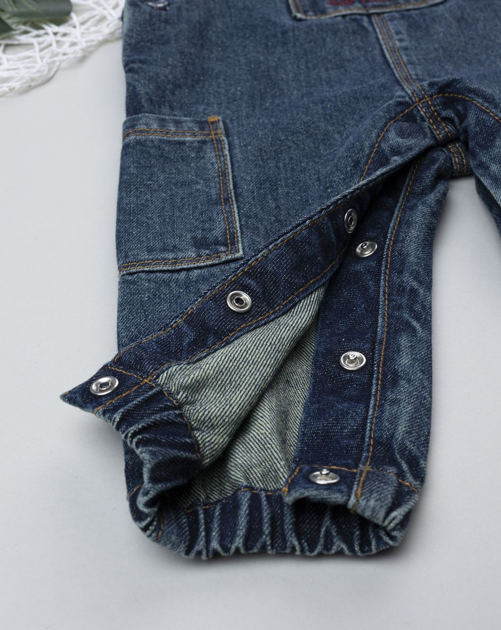 Salopette denim bimbo con bretelle apribili