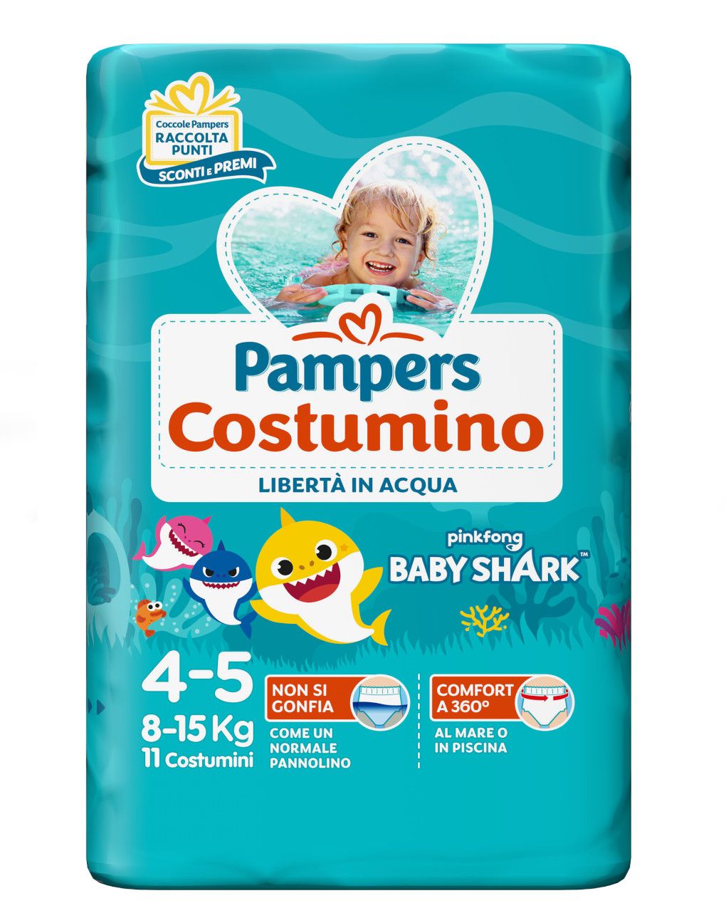 Pampers il costumino taglia 4-5 (8-15 kg) – 11 pz
