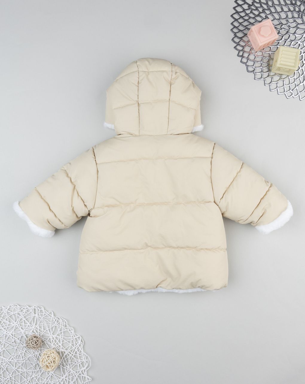 Giubbino bimba imbottito beige