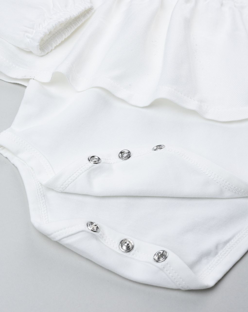 Body bimba bianco colletto ricamato