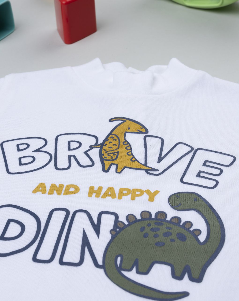 Lupetto bimbo bianco brave dino