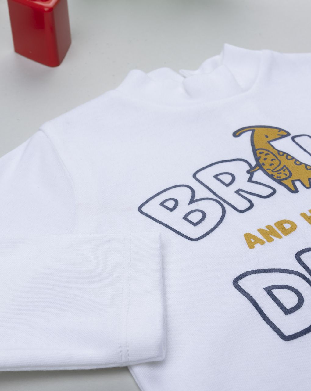 Lupetto bimbo bianco brave dino