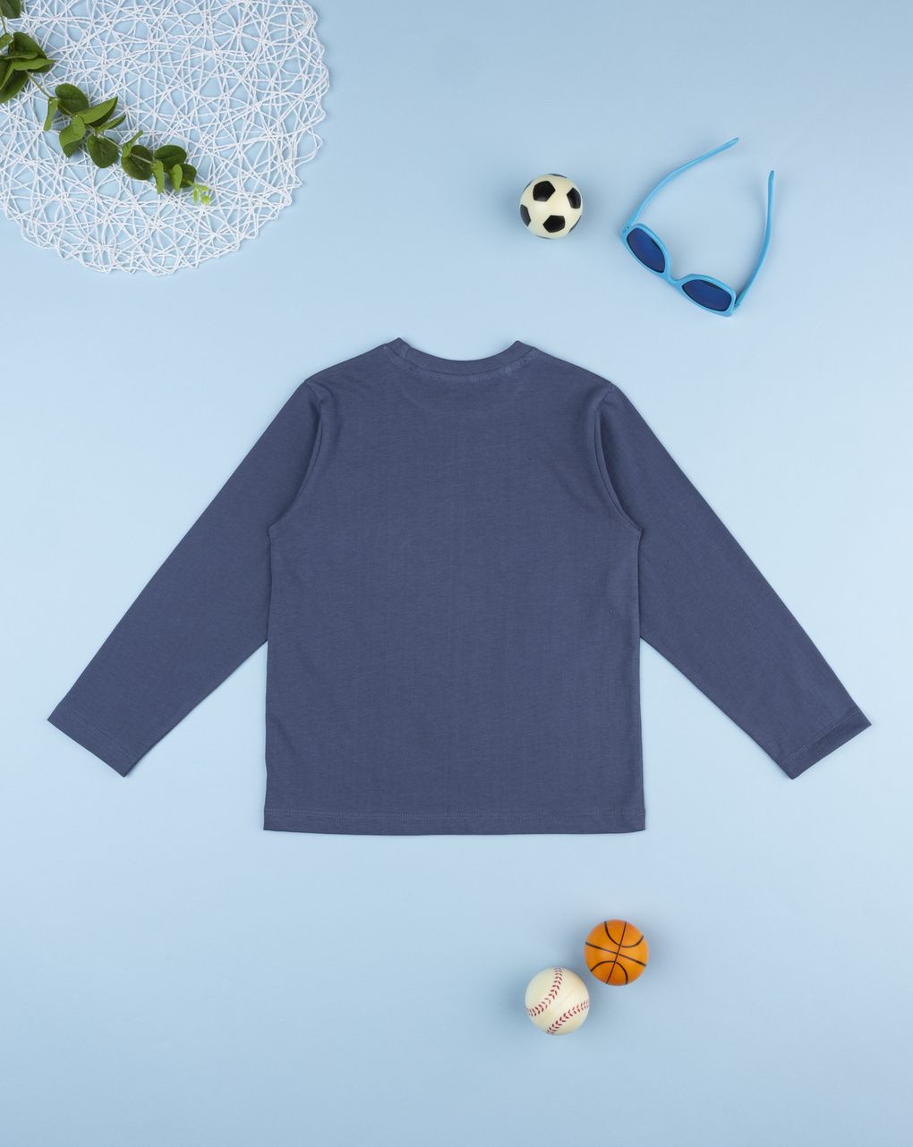 T-shirt bimbo blu stampata