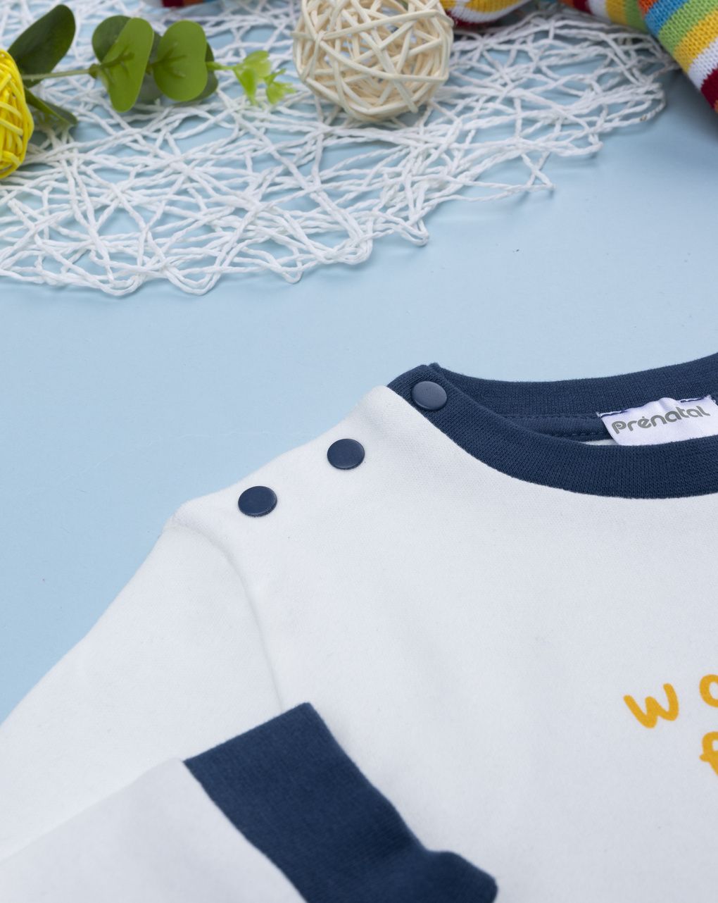 Pigiama bimbo bianco/blu