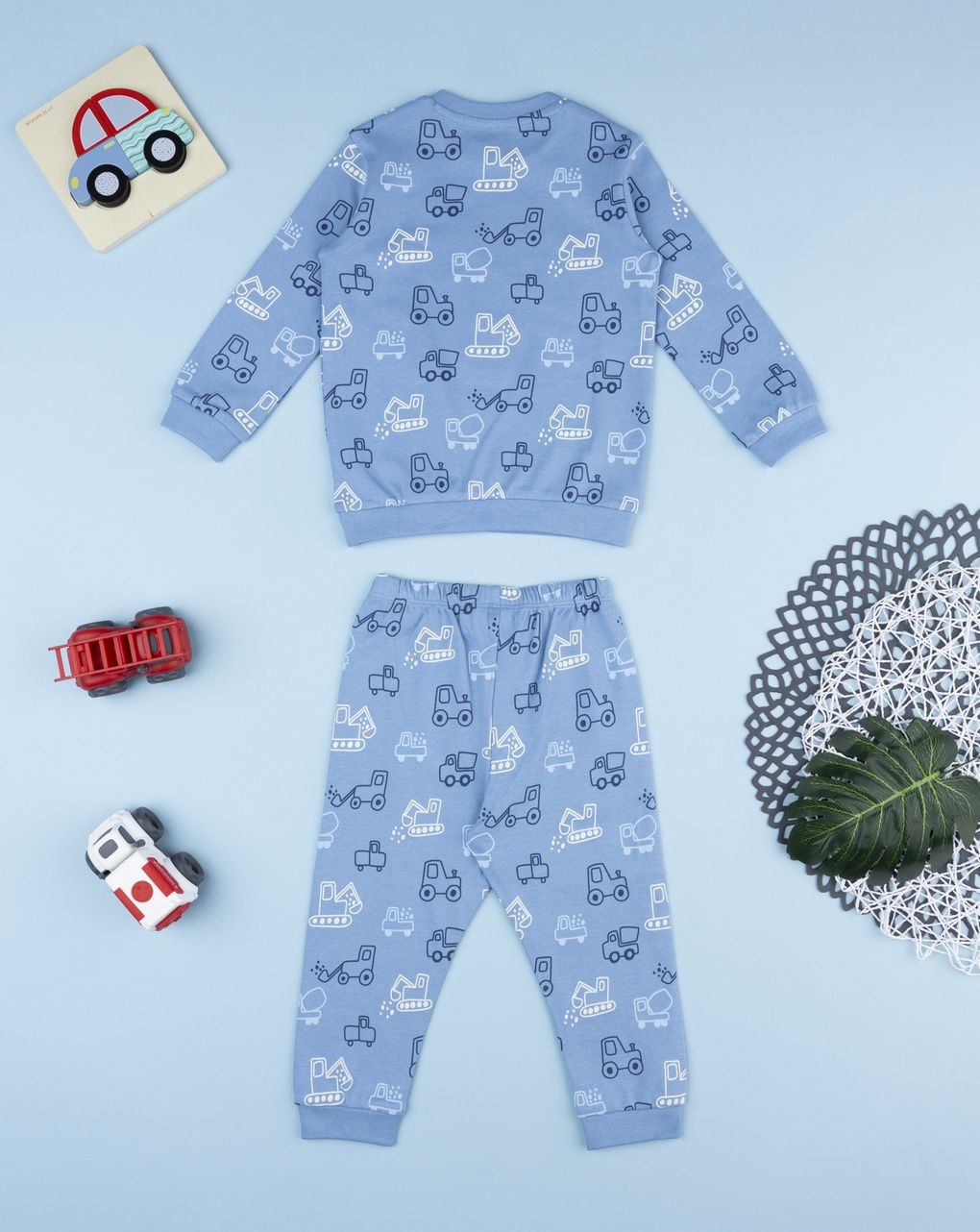 Pigiama bimbo azzurro stampato