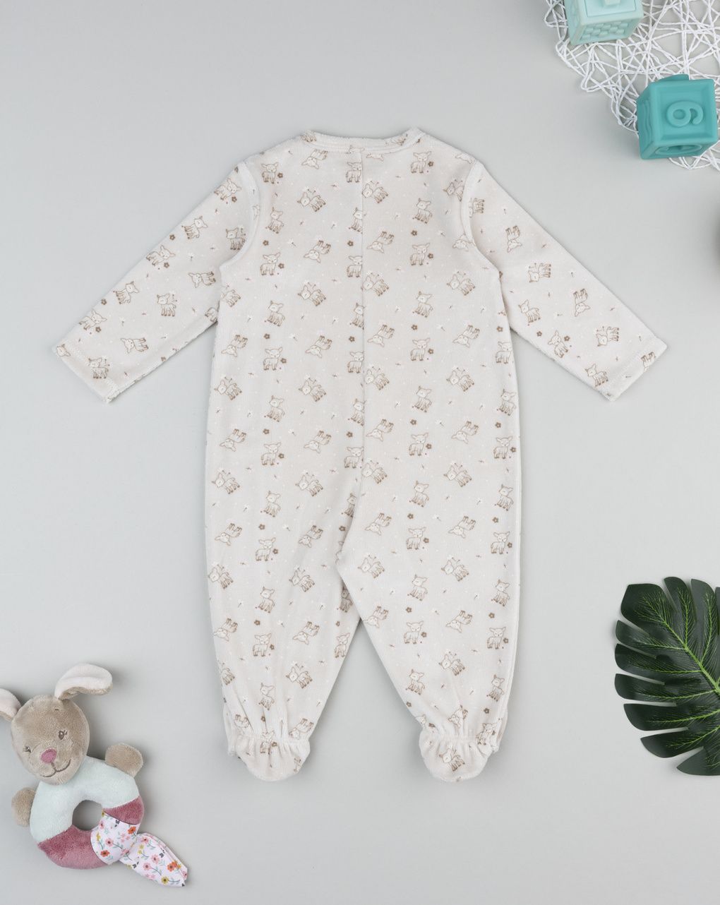 Tutina bimba marrone allover