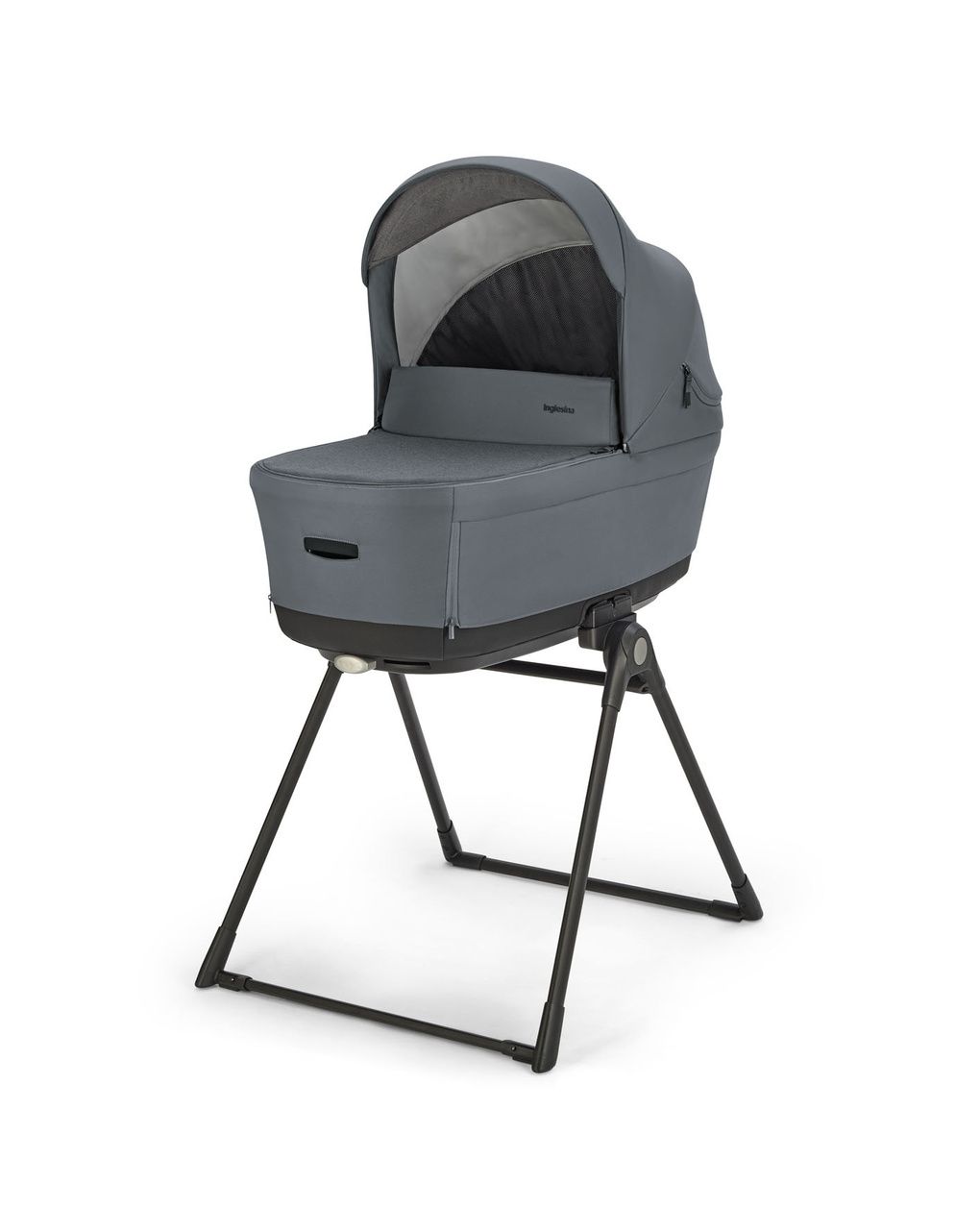 Electa system quattro colore union grey con telaio silver black e seggiolino darwin infant recline - inglesina