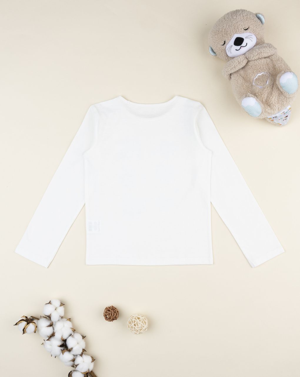 T-shirt bianca bambina cuori/orsi