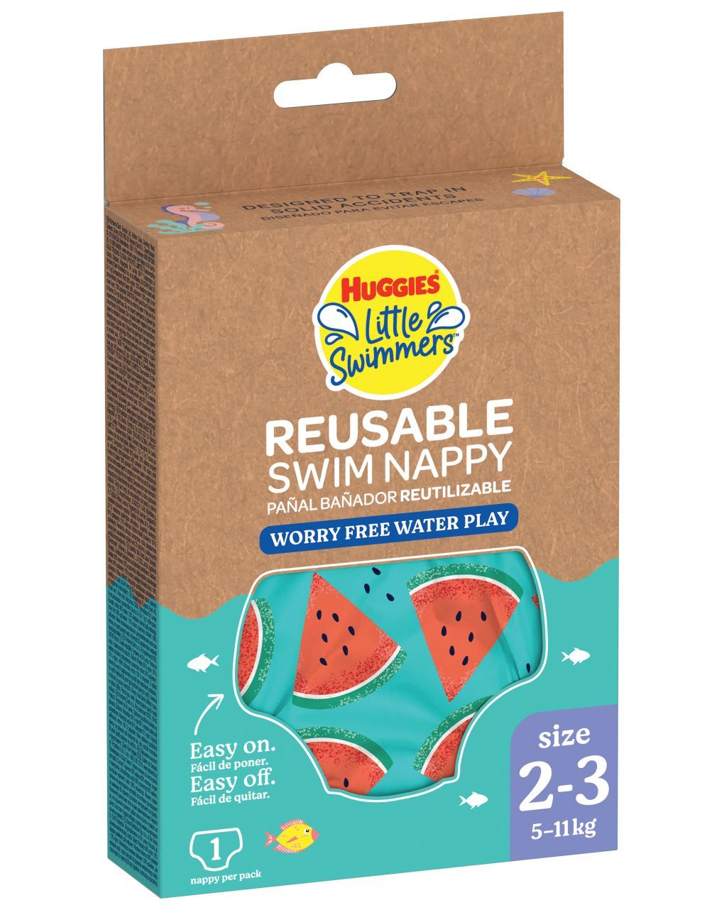 Little swimmers pannolino lavabile tg. s (5-11 kg) - huggies