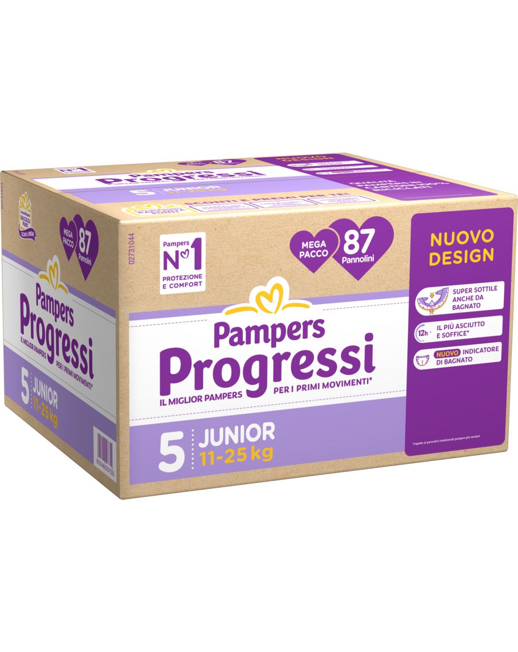 Progressi taglia 5 junior pacco scorta x87 - pampers