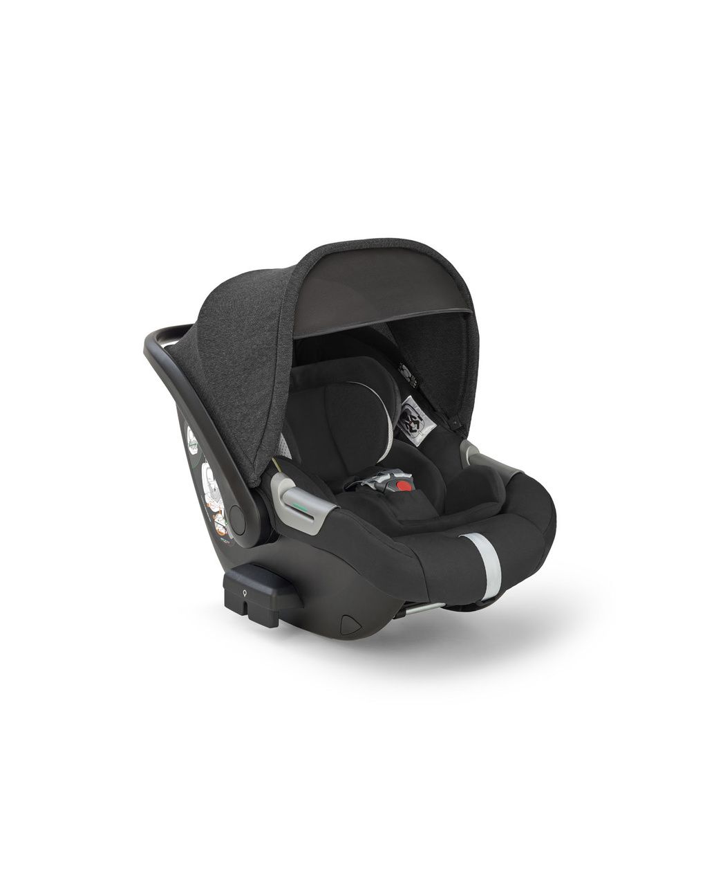 Electa system quattro colore upper black con telaio iridio black e seggiolino darwin infant recline - inglesina