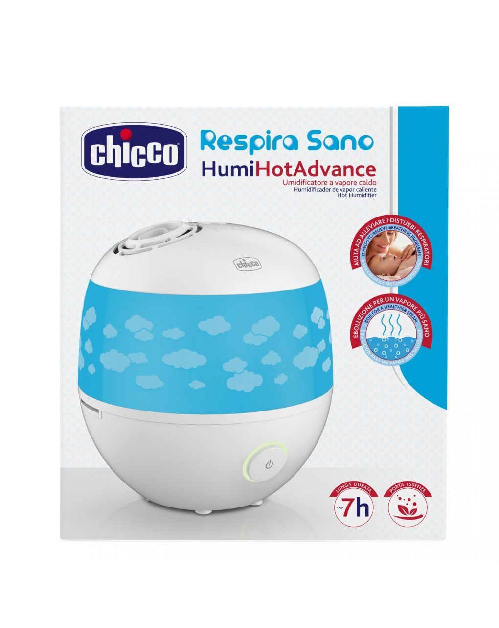 Umidificatore a vapore caldo humi hot advance - chicco