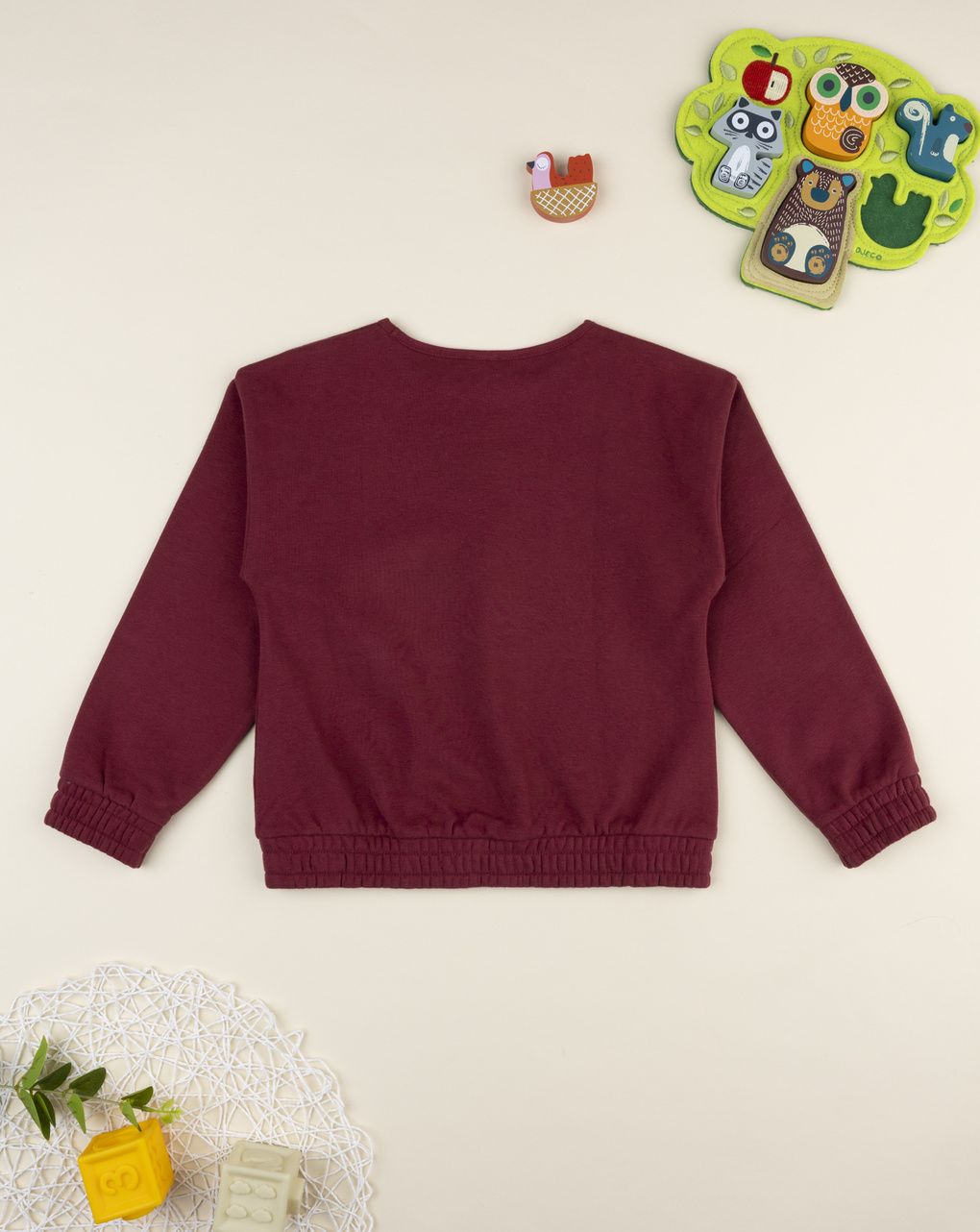 Felpa bambina bordeaux best friends