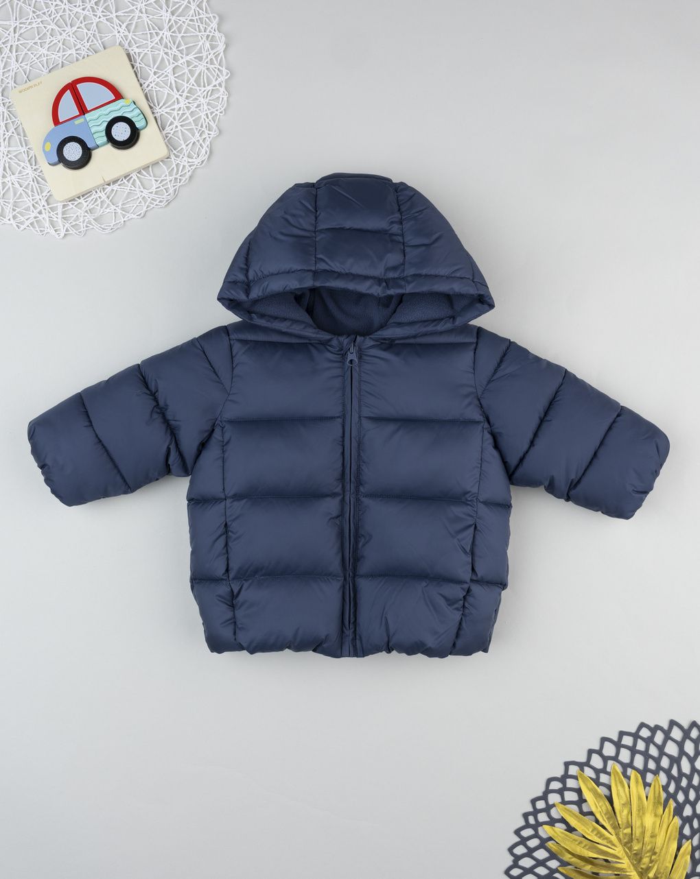 Piumino bimbo blu pile interno