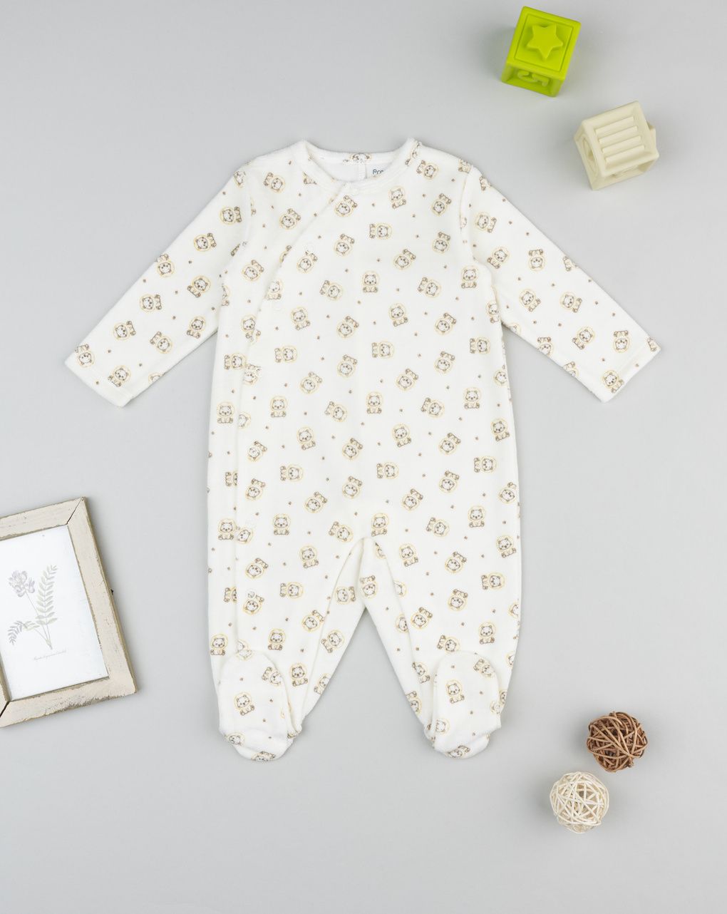 Tutina neonato panna allover