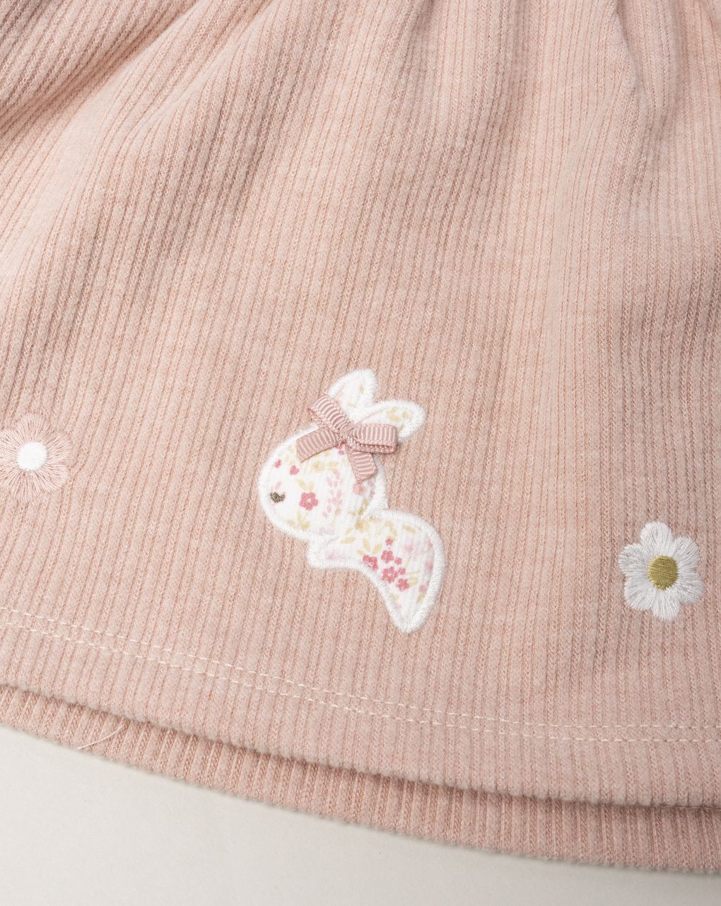 Vestito salopette bimba rosa coniglietti