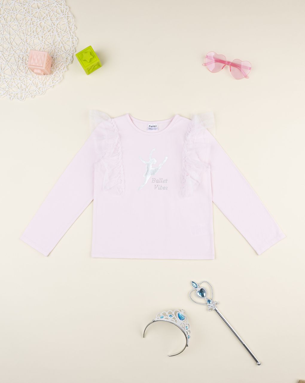 T-shirt bimba rosa ballerina