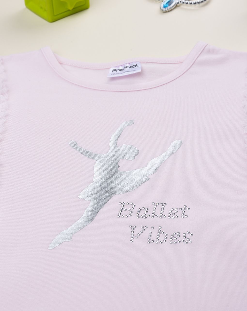 T-shirt bimba rosa ballerina