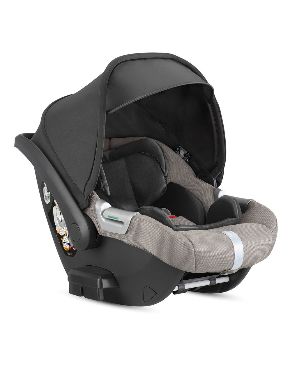 Aptica xt system quattro colore tundra beige con telaio nero e seggiolino auto darwin infant - inglesina