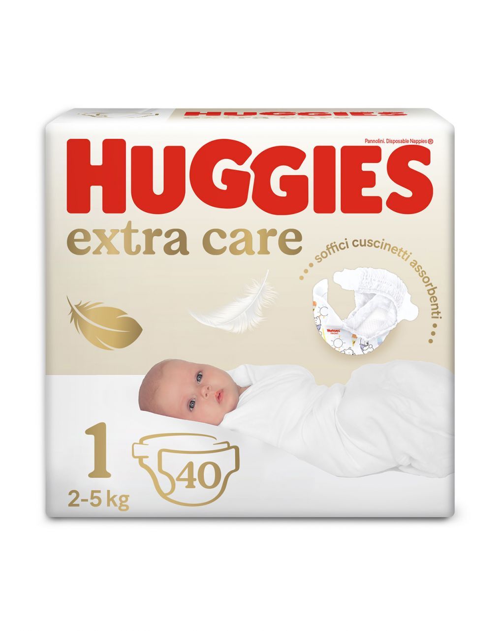 Huggies extra care taglia 1 - 40 pannolini