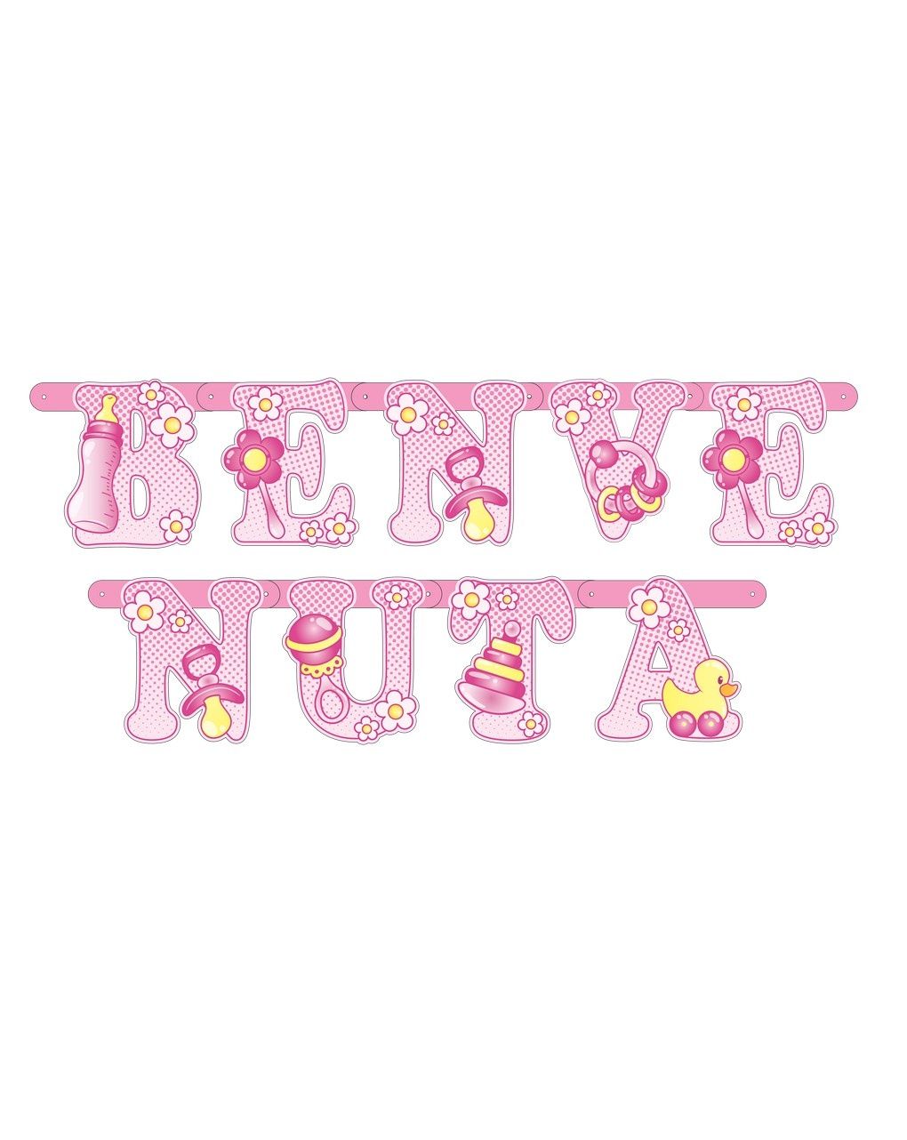 Festone benvenuta 215x15 cm - misura xl