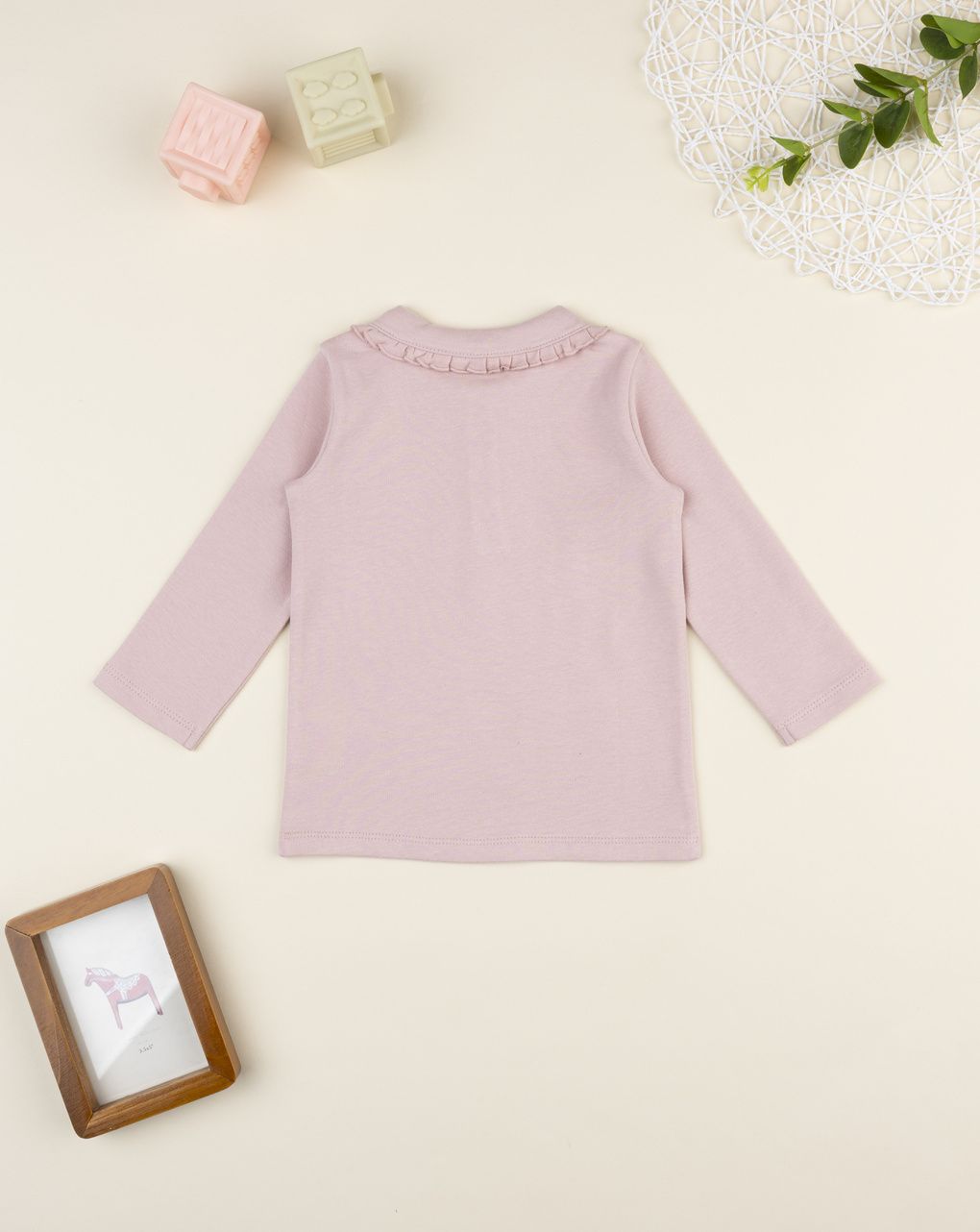 Polo bimba rosa manica lunga