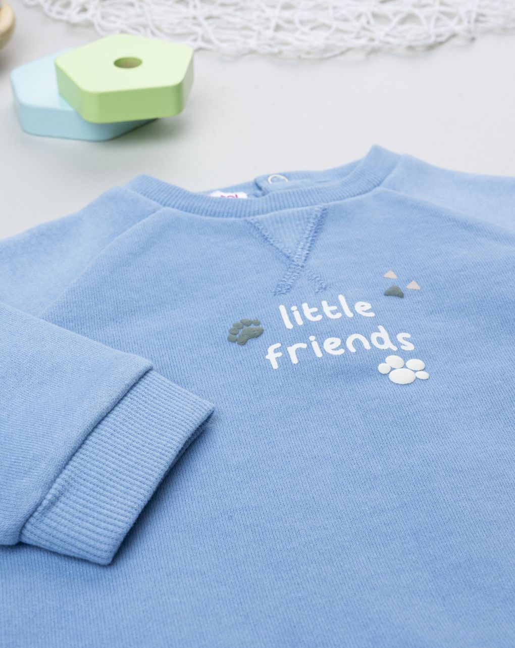 Felpa bimbo azzurra little friends