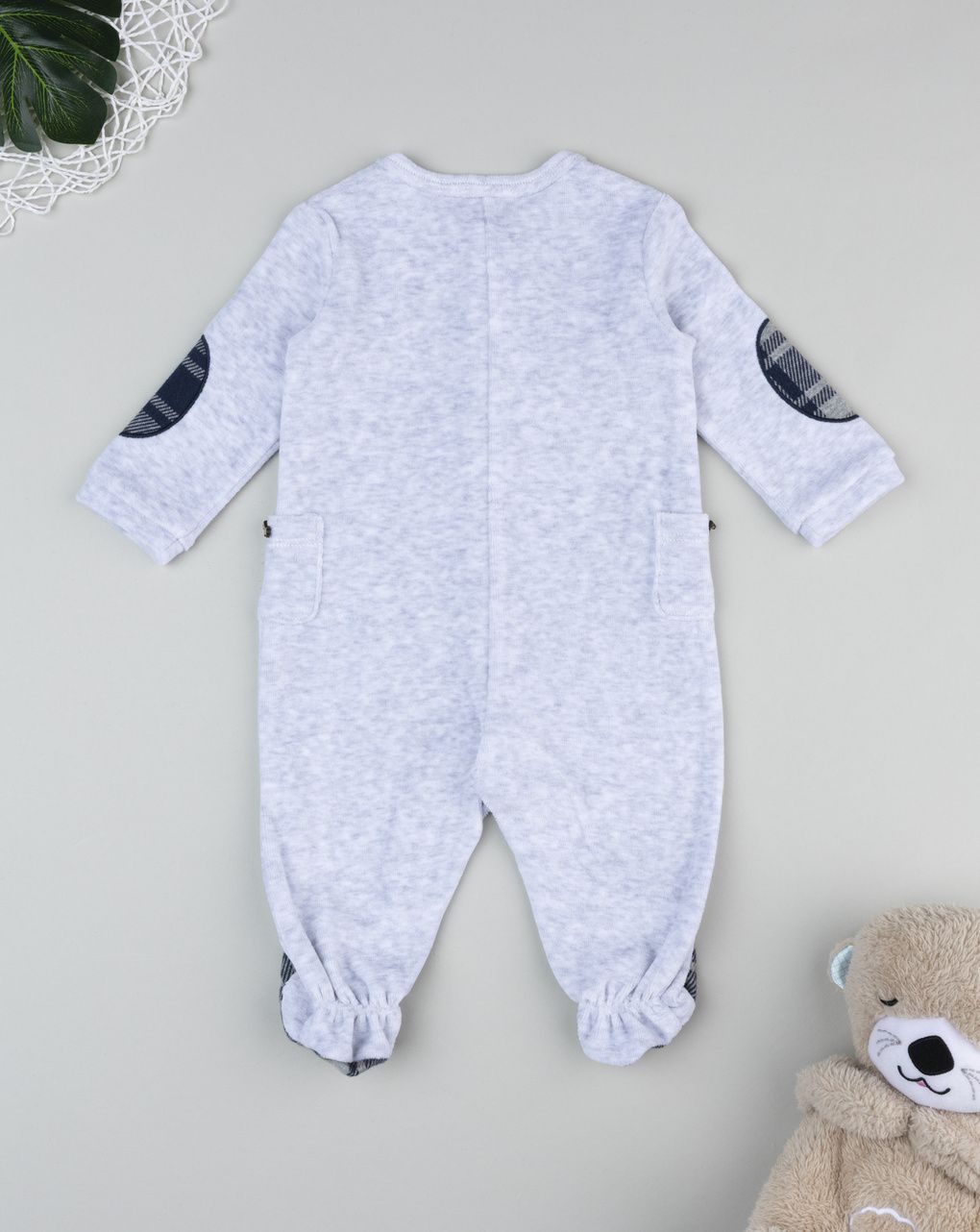 Tutina bimbo grigia cagnolino