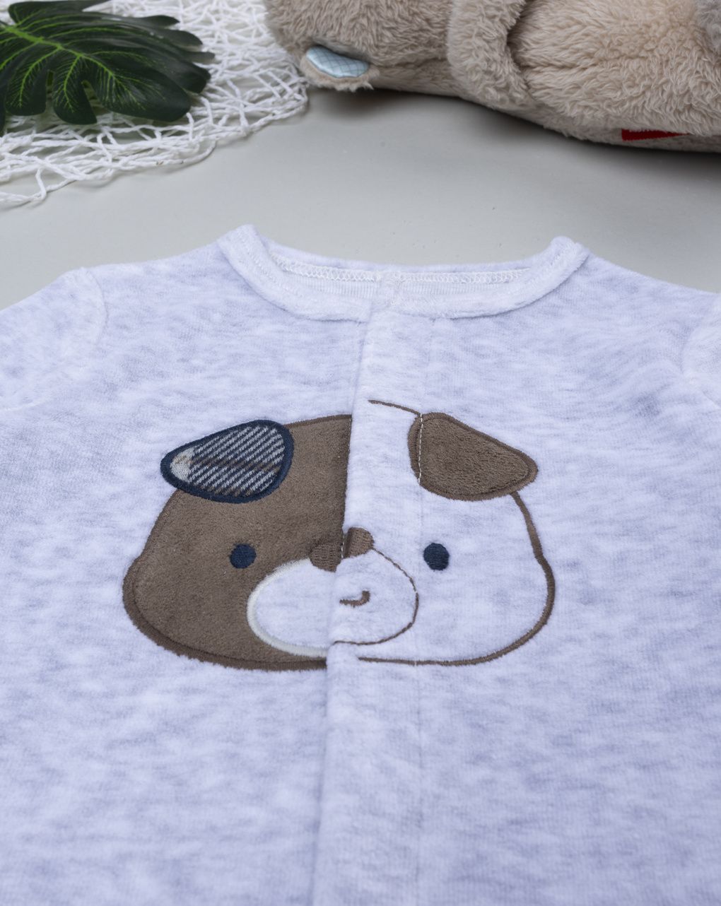 Tutina bimbo grigia cagnolino