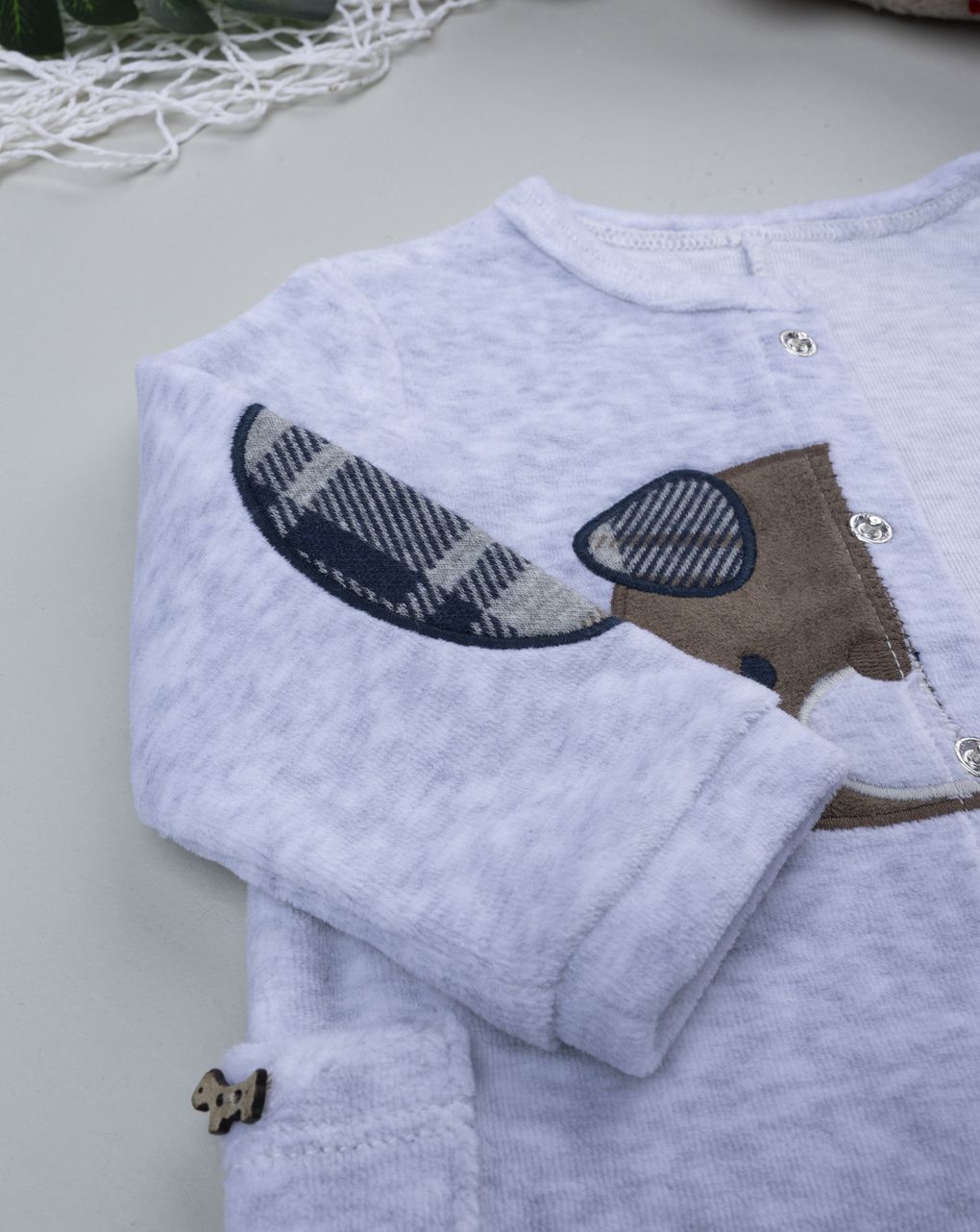 Tutina bimbo grigia cagnolino