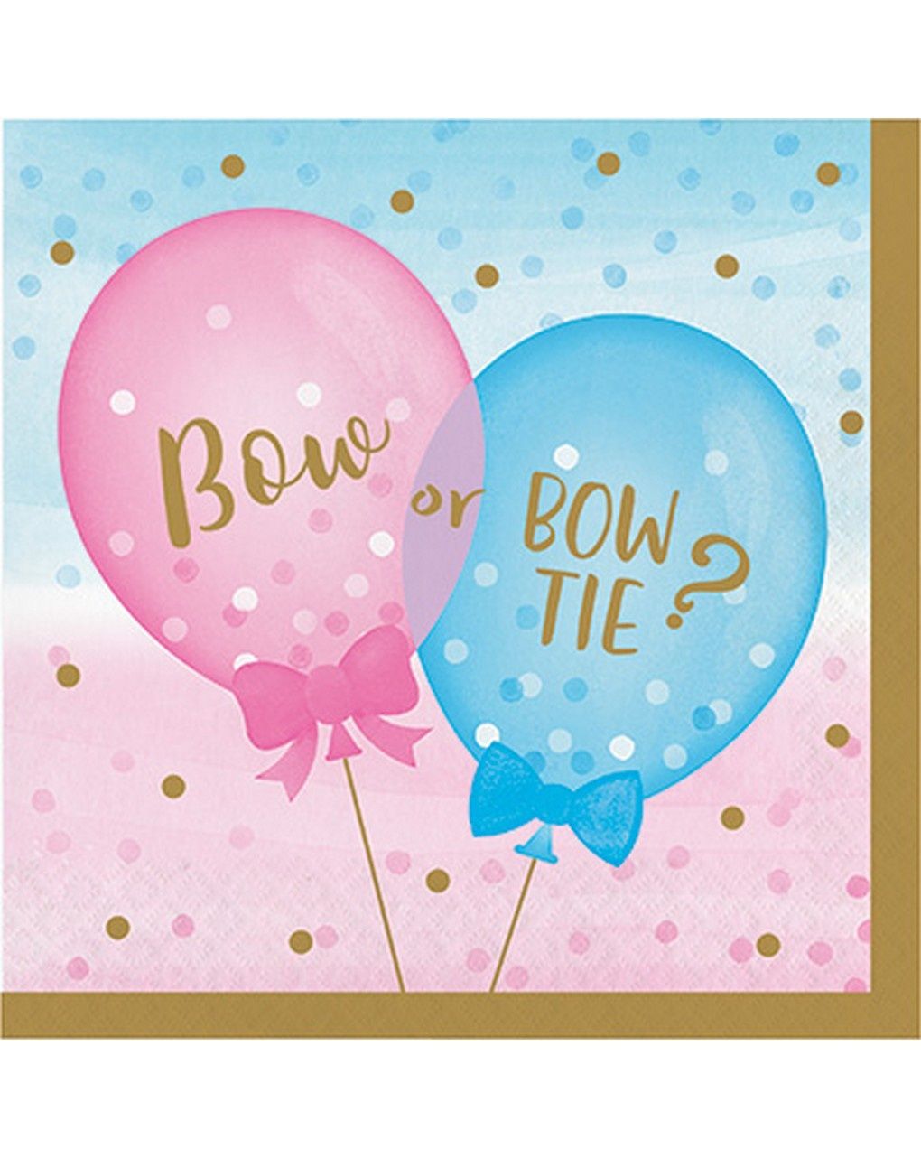 Tovagliolo carta 33x33 cm - 16 pezzi - gender reveal